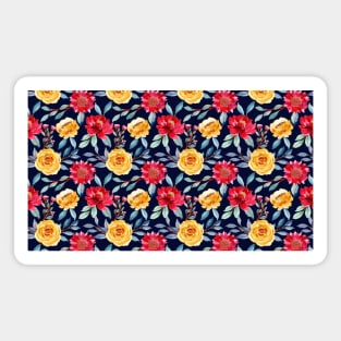 Floral Seamless Pattern Magnet